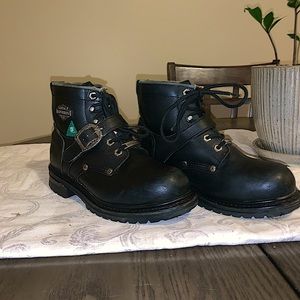VINTAGE HARLEY DAVIDSON STEEL TOE BOOTS